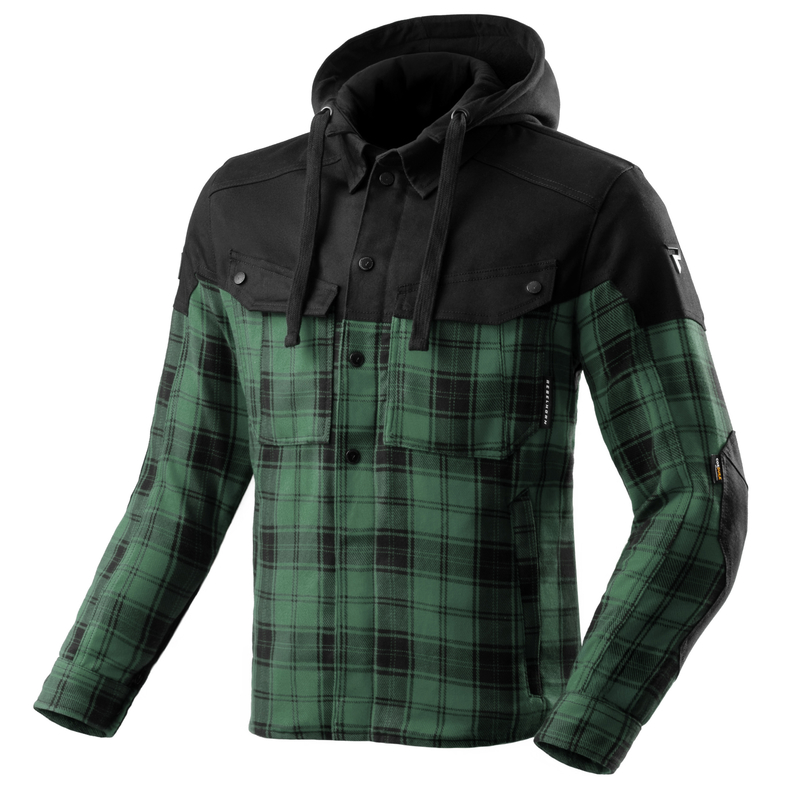 KOSZULA MOTOCYKLOWA REBELHORN SHIFTER BLACK GREEN