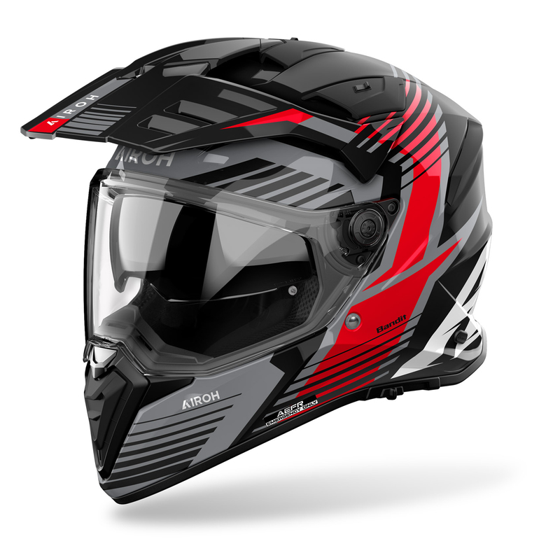 KASK MOTOCYKLOWY AIROH BADX-X SPICY RED GLOSS