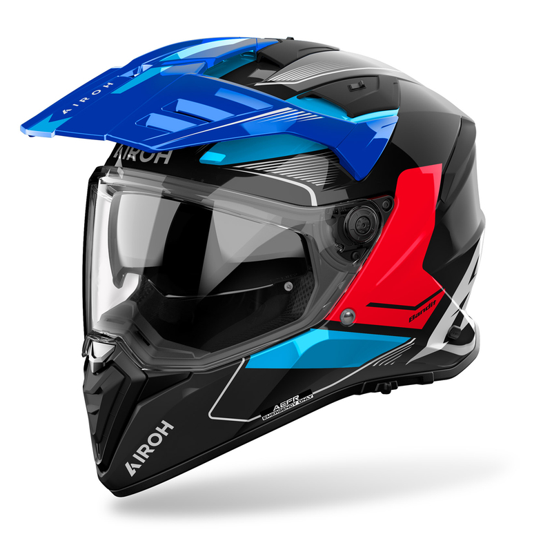 KASK MOTOCYKLOWY AIROH BADX-X TUNE BLUE RED GLOSS