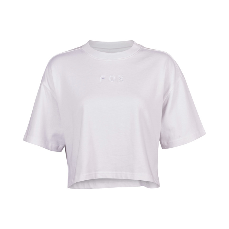 T-SHIRT DAMSKI FOX WORDMARK OS CROP WHITE
