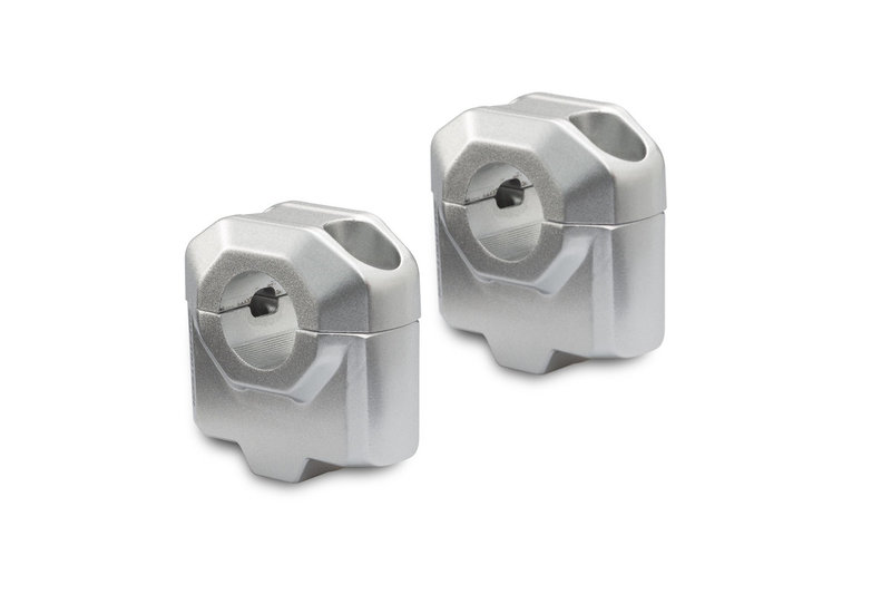 ZESTAW PODWYŻSZAJĄCY KIEROWNICĘ SW-MOTECH 22MM PODWYŻSZENIE 30MM SILVER