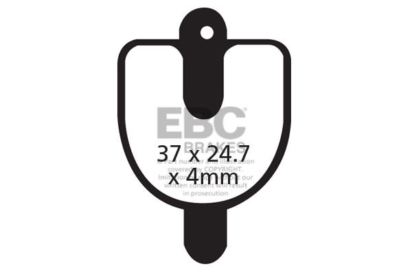 CFA288R - Klocki hamulcowe rowerowe (organiczne wyczynowe) EBC Brakes