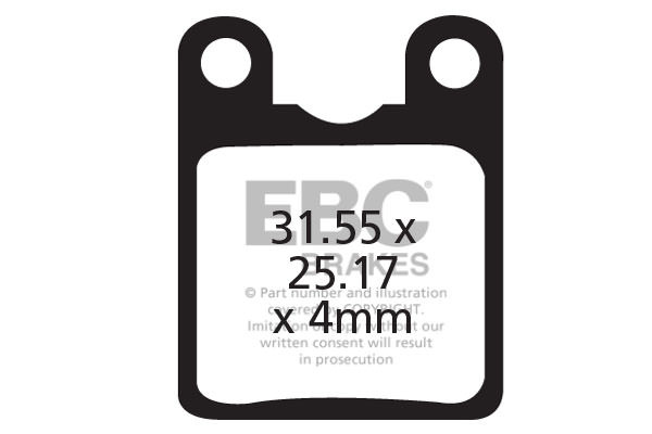 CFA333R - Klocki hamulcowe rowerowe (organiczne wyczynowe) EBC Brakes