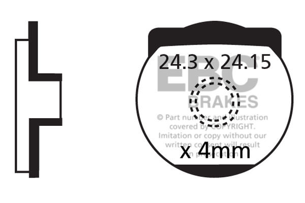 CFA316 - Klocki hamulcowe rowerowe (organiczne) EBC Brakes