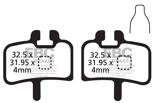 CFA277 - Klocki hamulcowe rowerowe (organiczne) EBC Brakes