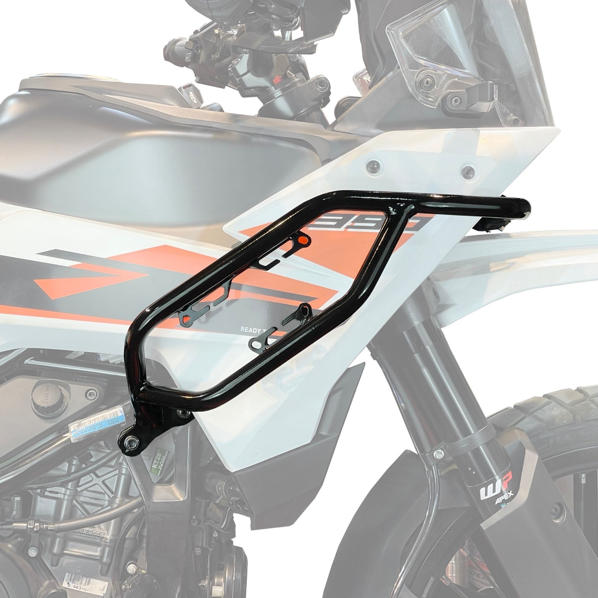 ROXAR TECH Gmole ochronne zbiornika paliwa do KTM 390 ADVENTURE 2025-26 GLOSS BLACK czarny połysk