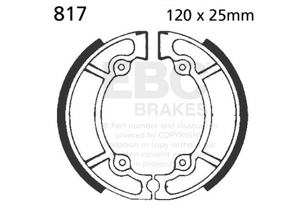 EBC Brakes Szczęki hamulcowe EBC 817 (1 kpl.)