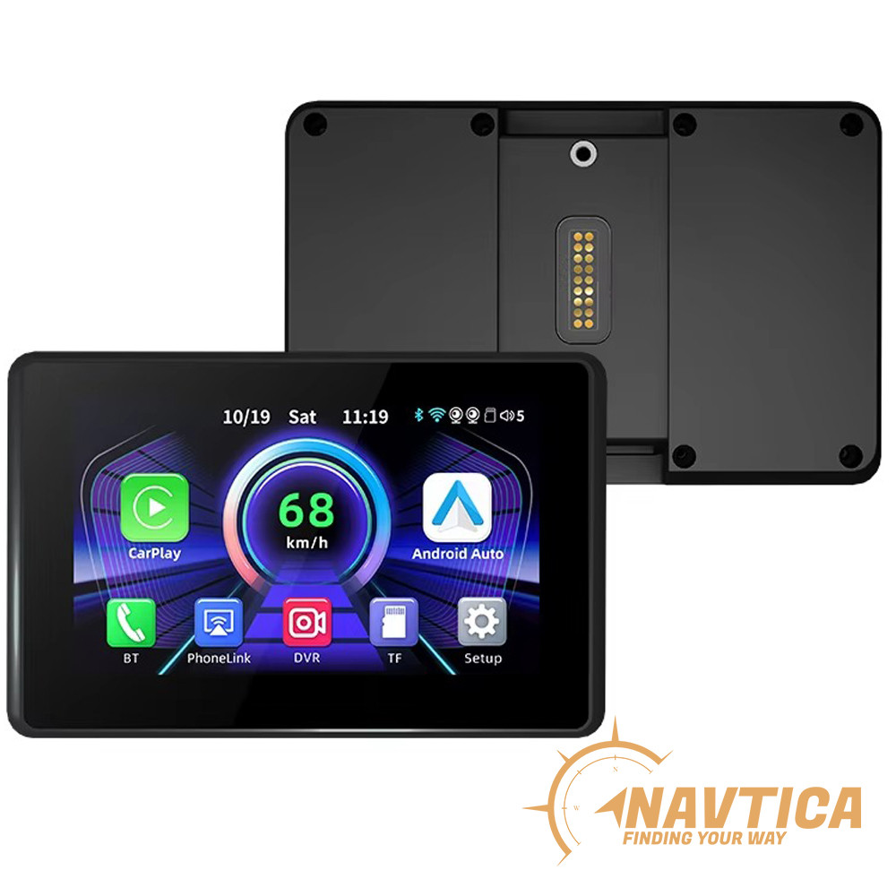 Ekran nawigacyjny NAVTICA Apex Classic 5' do motocykla Android Auto / Apple CarPlay do uchwytu BMW