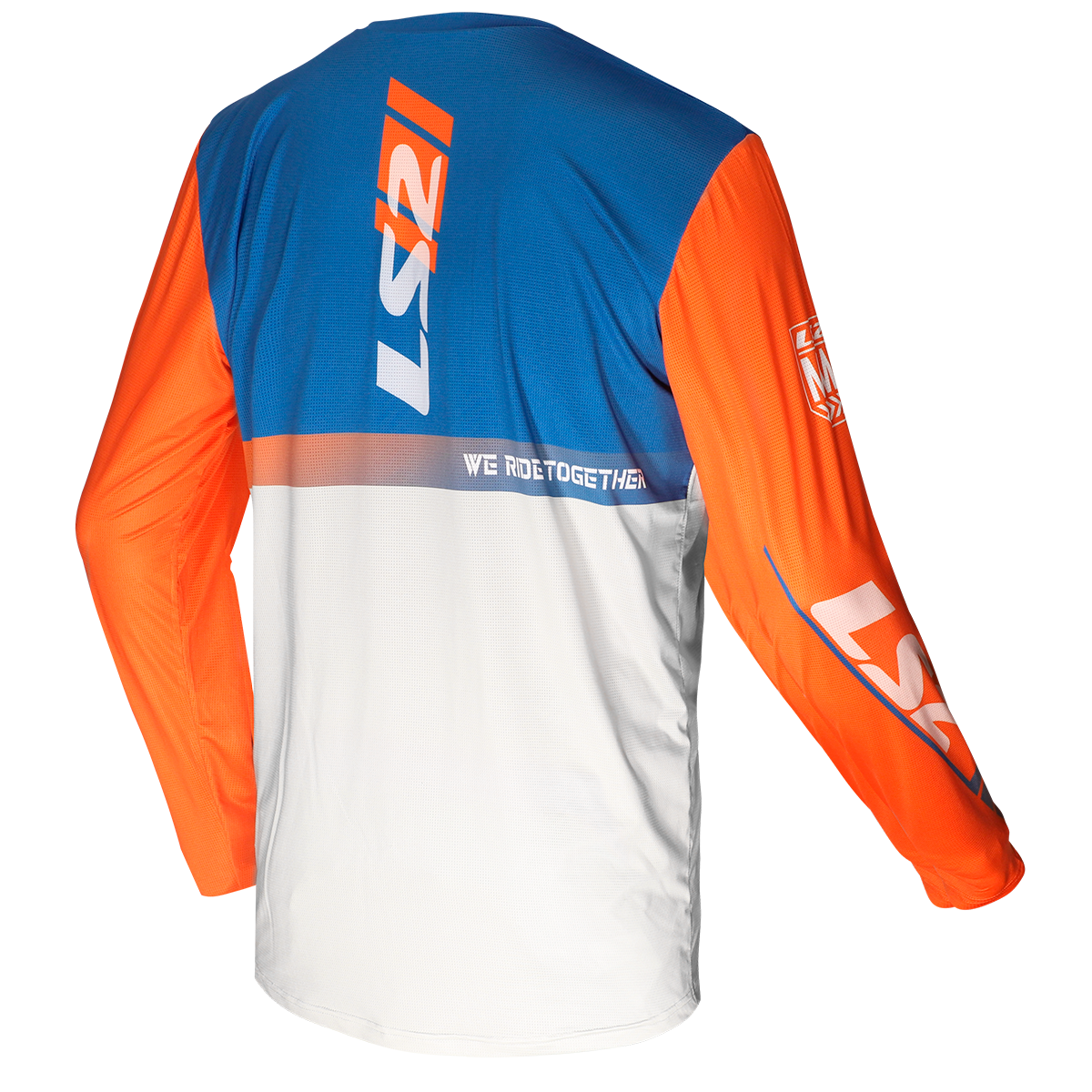 BLUZA LS2 GRAVEL ORANGE BLUE GREY